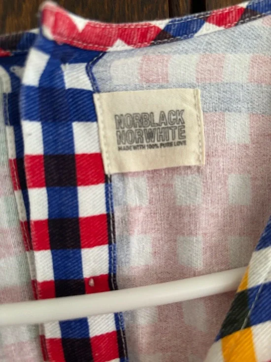 Multi-Color Gingham Midi Dress - Vibrant Check Pattern - Picture 7 of 7